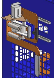 Swinging arm with cable measurer 