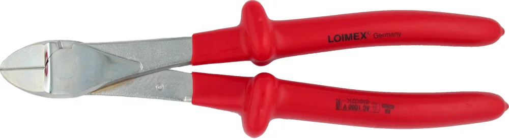 • Alicate cortacables extra-fuerte hasta 2,5 mm Ø.
<br>
• Doble aislamiento según norma  <b>IEC 60900</b><br>
• Norma <b>VDE 0682/201.</b>br>
• Según DIN ISO 5749. <br>•<b> Garantía total</b>