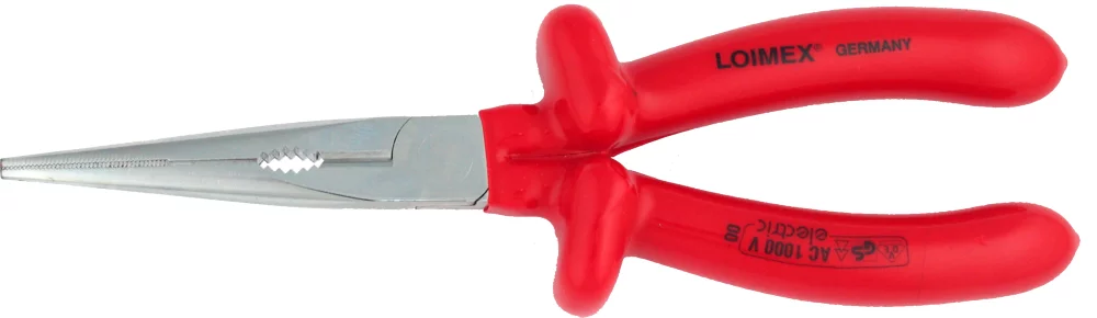 • Alicate para telefonía con cabeza recta.<br>
• Doble aislamiento según norma  IEC 60900.<br>
• Norma <b>VDE 0682/201</b>.<br>
• Según <b>DIN ISO 5745</b>. <br>•<b> Garantía total</b>