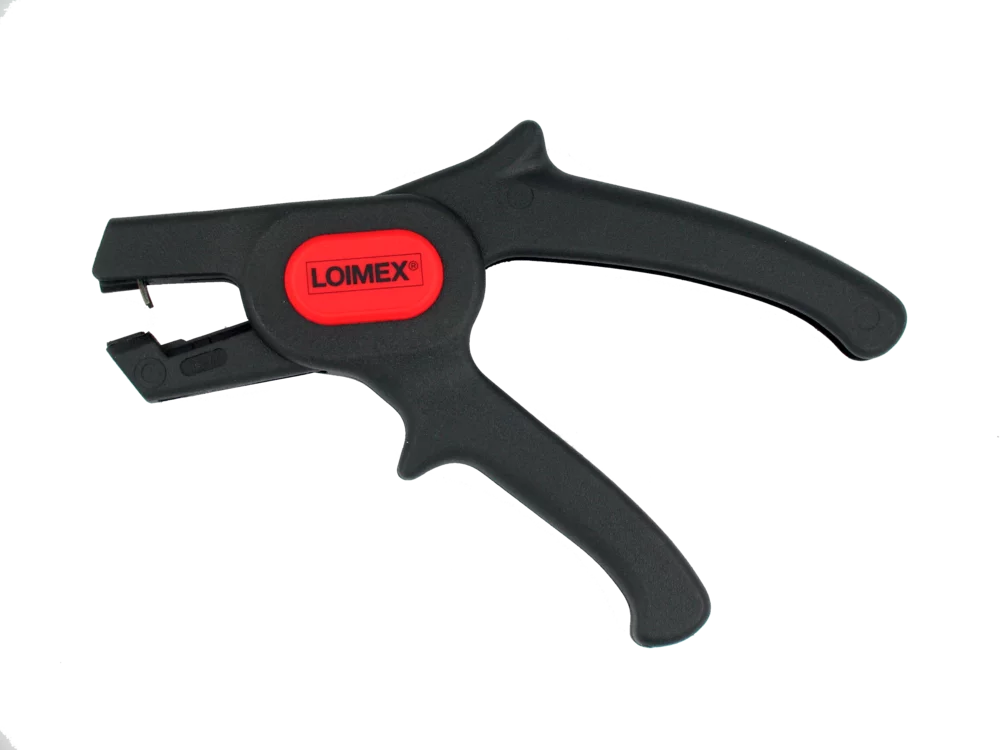 • Con cortadora de cable y tope de longitud de pelado.<br>
• Cuerpo reforzado de poliamida.