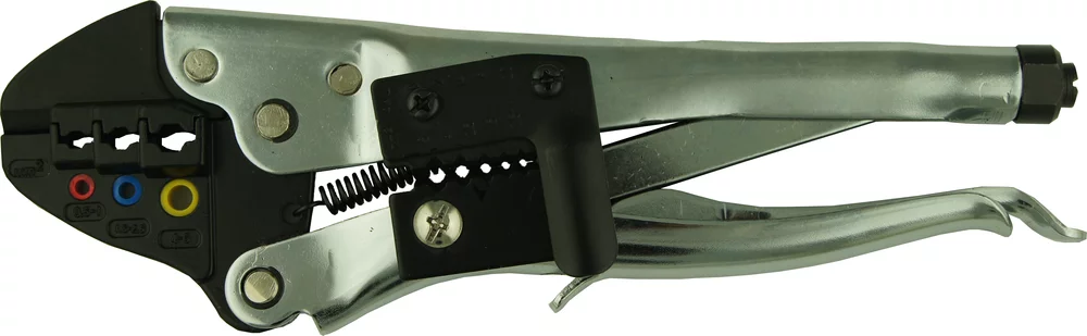 • Para terminales con aislamiento.<br>
• Con pelacables y cortacables.<br>