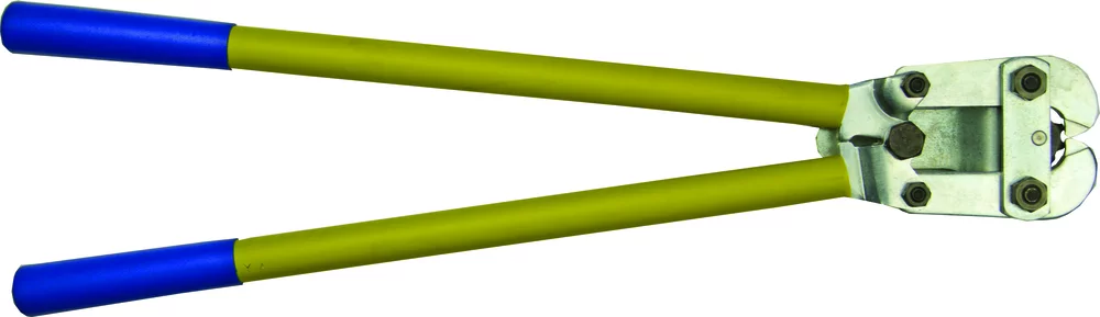 • Prensaterminales con disco giratorio incorporado. <br>
• Para terminales y conectores de cobre no aislados de 6-50 mm². <br>
• Prensado tipo punzón.