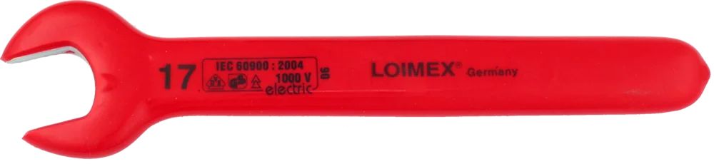 • Según <b>DIN 7446 VDE.</b><br>
• Fabricado en acero cromo-vanadio.<br>
• Aislamiento en resina especial blanda antigolpes.