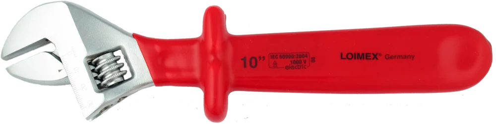 • Según <b>DIN 3117.</b><br>
• Fabricado en acero cromo-vanadio.<br>
• Aislamiento en resina especial blanda antigolpes.