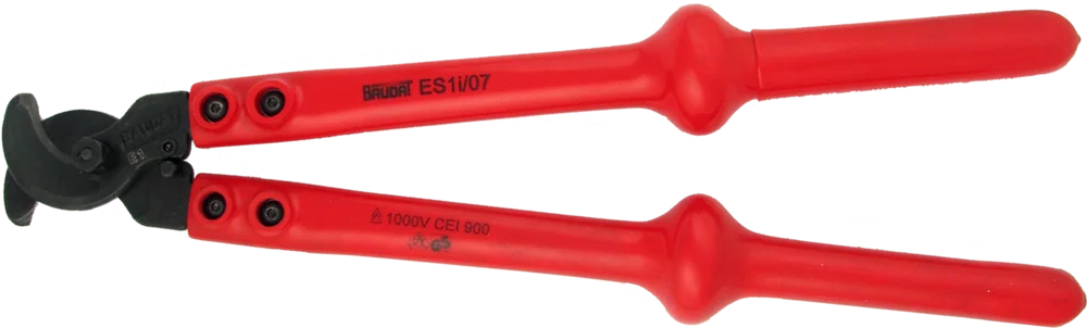 • Cortadora de cables Cu/Al hasta 20 mm Ø.<br>
• Cuchillas de acero templado.<br>
• Aislamiento en resina a prueba de golpes.<br>
• Todas las piezas intercambiables.