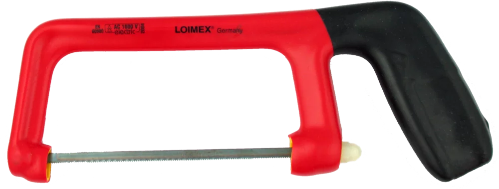 • Fabricado en acero templado.<br>• Según <b>VDE 0680/2.</b><br>
• Con aislamiento en resina especial blanda antigolpes.