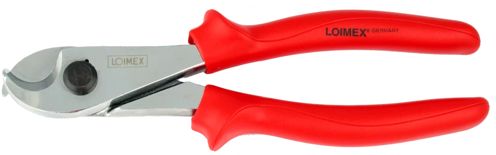 • Cortadora de cables Cu/Al<br>
• Mangos recubiertos de plástico<br>
• <b>Apertura por muelles.</b>