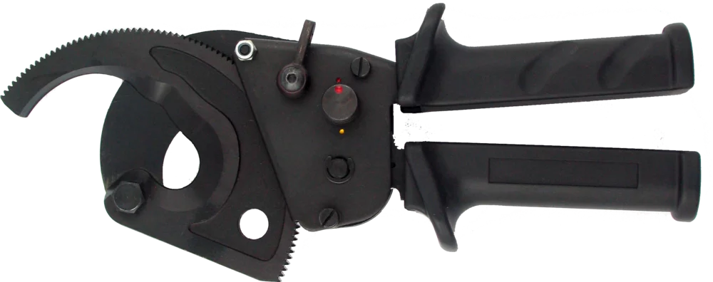 • Cortadora de cables de Cu/Al, tipo carraca<br />• Con muy buena reducción de fuerza<br />