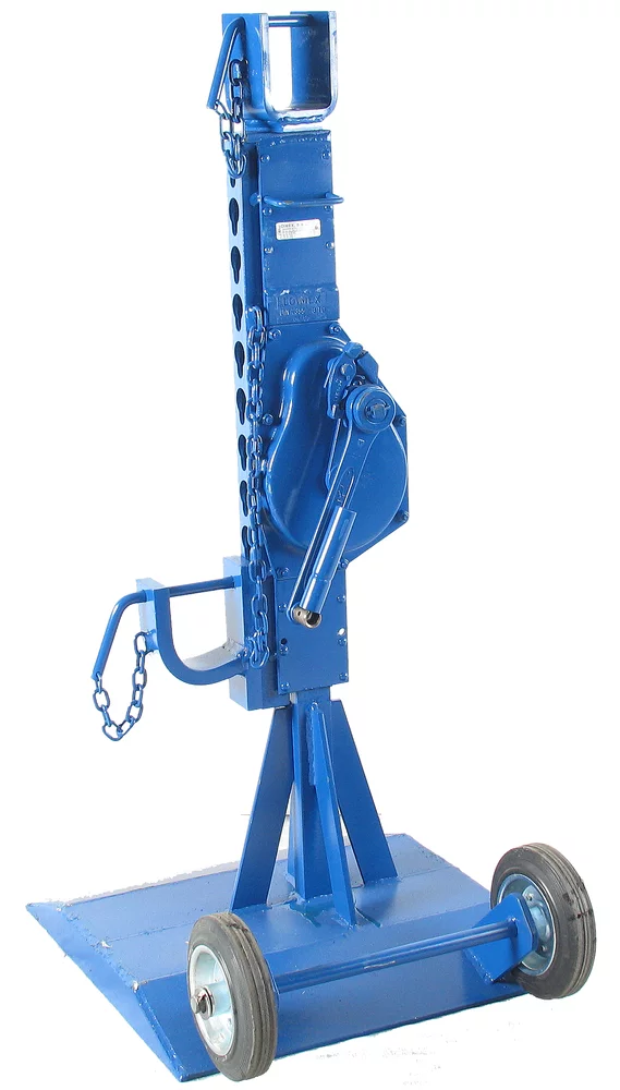 • Para levantar bobinas de cable de varios pesos y
tamaños.<br> • Accionamiento mecánico de cremallera.<br>
• Para un juego se necesitan dos elevadores
de bobina. <br>• <b> Máxima calidad, garantía total.</b>