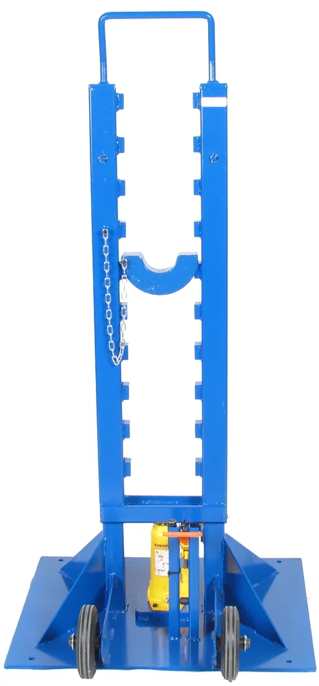 • Para levantar bobinas de cable de varios pesos y
tamaños.<br> • Accionamiento hidráulico por pedal.<br>• <b>Opcionalmente con cuna de rodamientos (consultar).</b><br>
• Para un juego se necesitan dos elevadores
de bobina. <br>• <b> Máxima calidad, garantía total.</b>