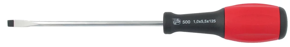 ● Hojas fabricadas en <b>Acero-Vanadium-Molibdeno</b>.<br>
● Valores de dureza y un par <b>superiores</b> a las normas <b>DIN / ISO</b> <br>
● Mango: dos componentes de gran volumen.<br>● Diseño ergonómico y resistente a golpes.<br> ● Con superficie antideslizante <b>kraftgrip-micro</b><br>
● Con <b>más de un 50% de fuerza de transmisión</b> que los destornilladores de un solo componente.<br>
