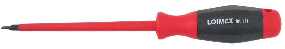 ● Hojas fabricadas en <b>Acero-Vanadium-Molibdeno</b>.<br>
● Valores de dureza y un par <b>superiores</b> a las normas <b>DIN / ISO</b> <br>
● Mango: dos componentes de gran volumen.<br>● Diseño ergonómico y resistente a golpes.<br> ● Con superficie antideslizante <b>Kraftgrip-Max</b><br>
● Con <b>más de un 50% de fuerza de transmisión</b> que los destornilladores de un solo componente.<br>● Probado y certificado según los últimos estándares: <b>EN60900, IEC/CEI900, VDE0680.</B><BR>● Para trabajos en tensión hasta <b>AC 1000V y CC 1500V</B>.
  
